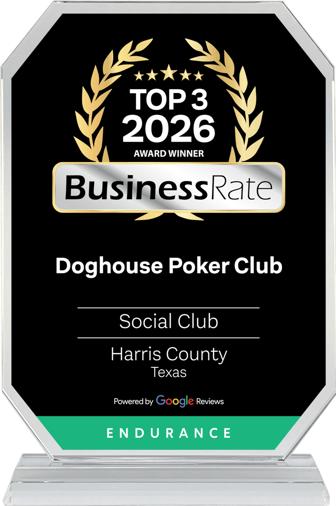 BusinessRate Top 3 2026 Award Winner — Doghouse Poker Club, Social Club, Harris County, Texas